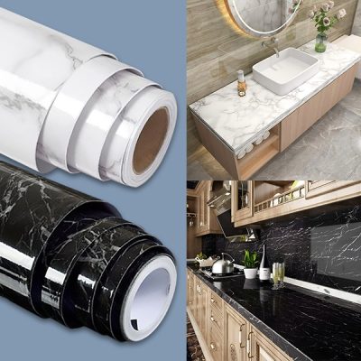 Striscia autoadesiva effetto marmo (45 cm x 300 cm) | MARBLEEX