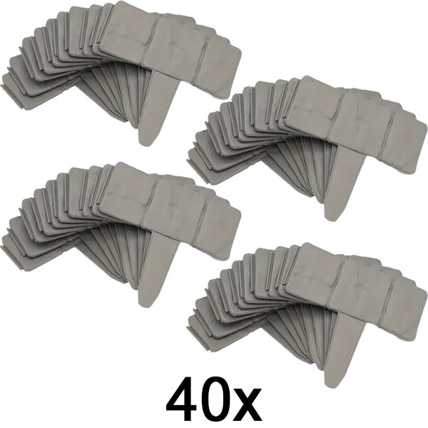 4x Bordatura da giardino effetto pietra (10 pz.) | MINIFENCE