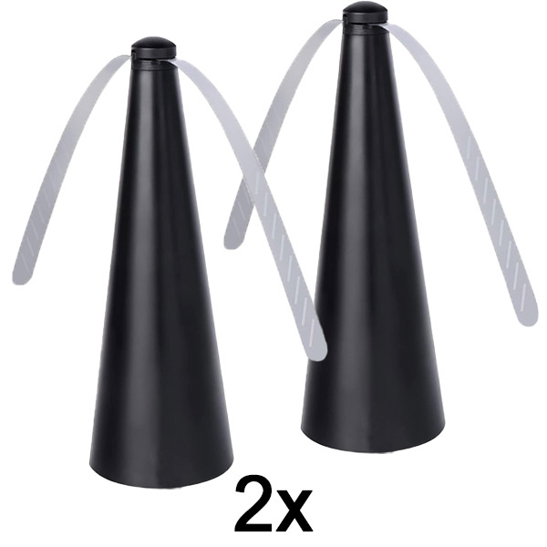 2x Ventilatore repellente per mosche – senza sostanze chimiche, senza spray, tiene le mosche lontane da cibo e tavoli | FLYBEGONE