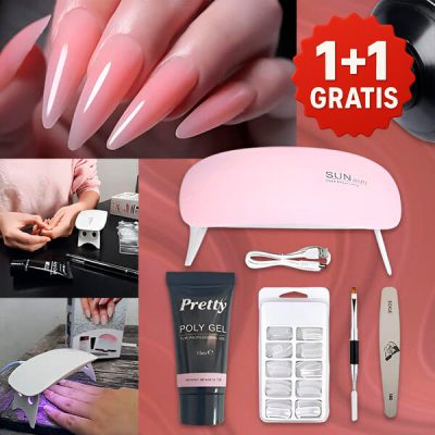 Poly gel per unghie - set con lampada GEL 1+1 Gratis